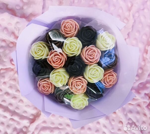 Шоколадные розы, съедобный букет