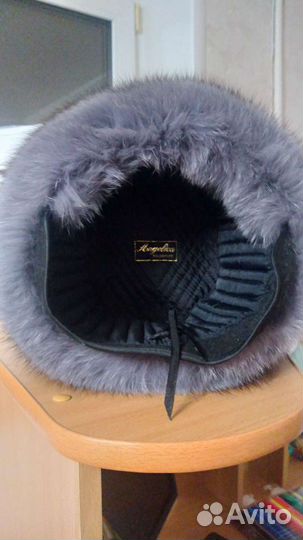 Женская шапка песец