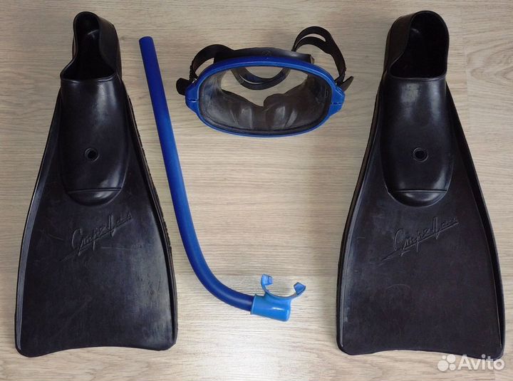 Ласты СССР Стрела-4 + маска Акванавт +трубка