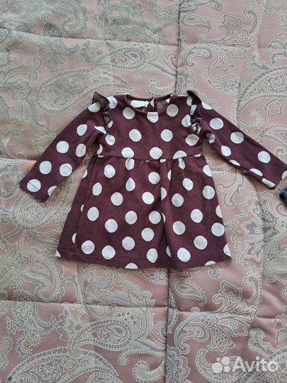 2 тёплых платья на девочку Zara baby 92