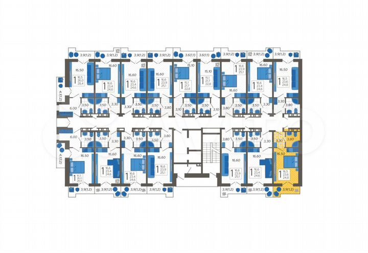Апартаменты-студия, 24,8 м², 12/12 эт.