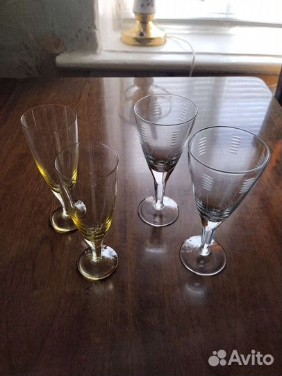 Фужеры цветное стекло СССР