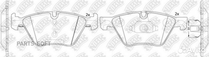 Nibk PN0545 Колодки тормозные дисковые перед