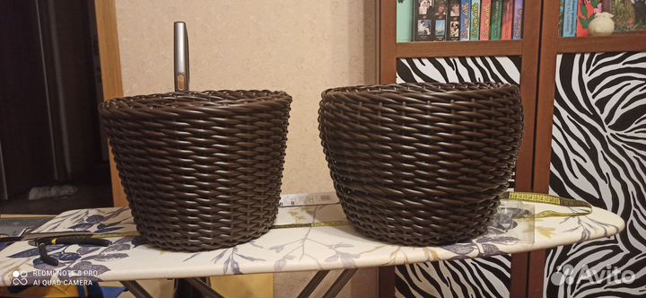 Набор из 3-х Кашпо из ротанга 12 литров