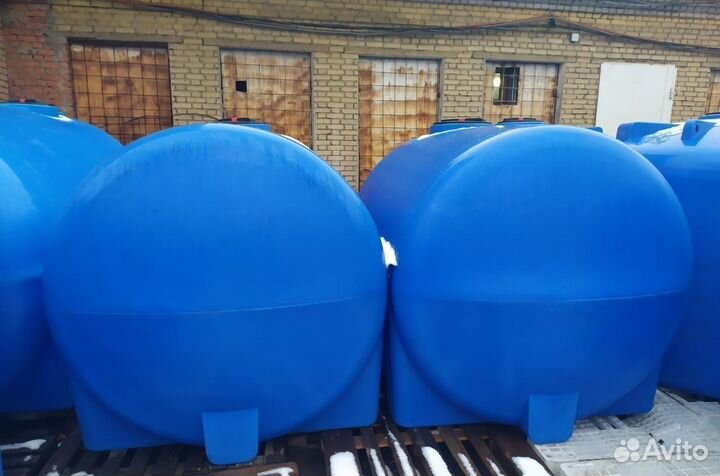 Пластиковая ёмкость эвг 1000 л горизонтальная син