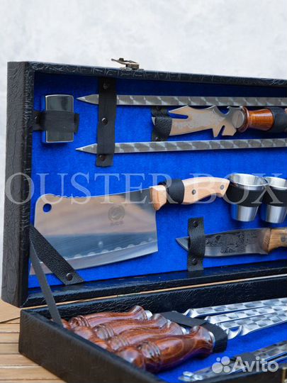 Подарочный набор для шашлыка с шампурами 