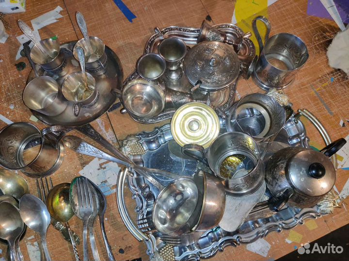 Мельхиор, серебро, посуда