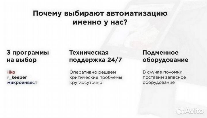 Сенсорный моноблок для автоматизации кафе магазина