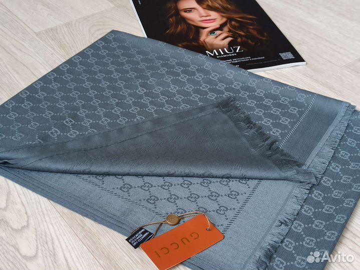 Палантин бежевый Кашемир Gucci 8 цветов