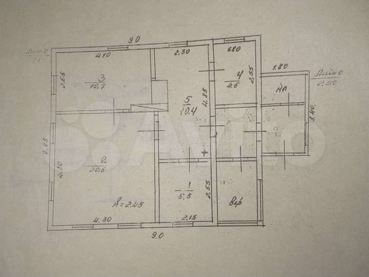 Дом 54 м² на участке 4,4 сот.