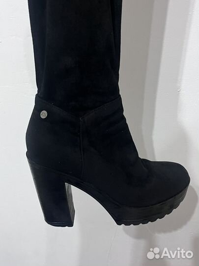 Замшевые ботфорты