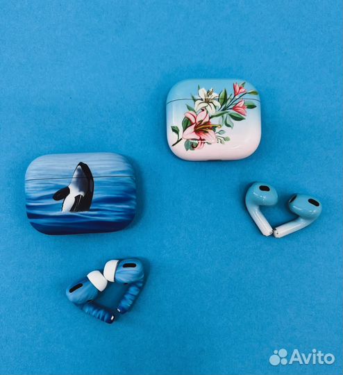 Apple AirPods, custom, аэрография