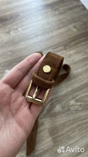 Ремень женский натуральная замша Италия