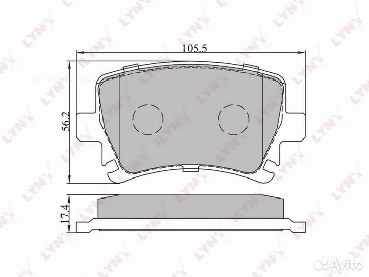 Lynxauto BD-1204 Колодки тормозные дисковые зад