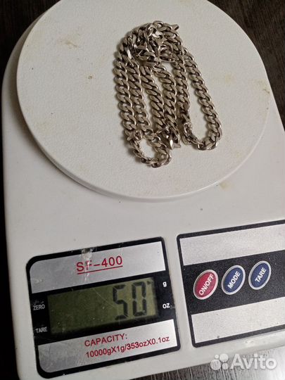 Мужская серебряная цепь