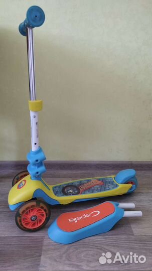 Самокат детский трехколесный с сиденьем