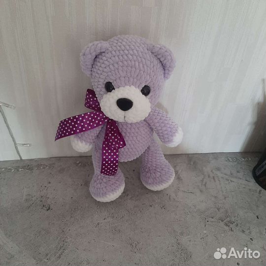 Вязаные игрушки ручной работы. Мишка