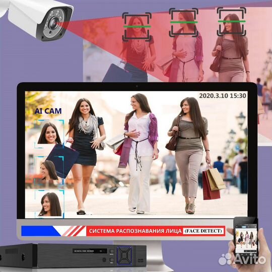 8CH 5MP AHD DVR комплект камер видеонаблюдения