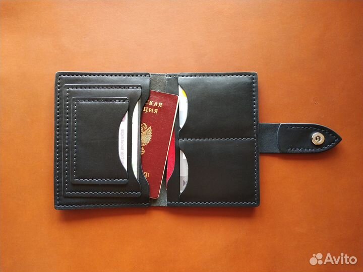 Кожаная обложка под авто документы