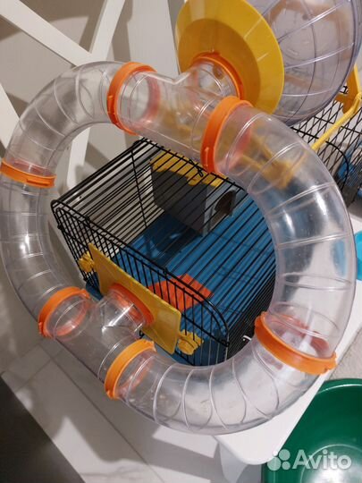 Клетка для хомяка с трубами/тонелями и шаром