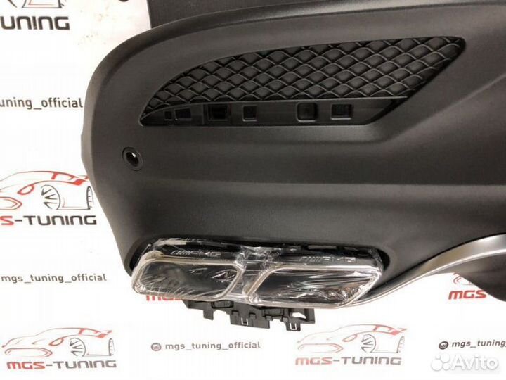 Задний диффузор на Mercedes GLE coupe 63 AMG