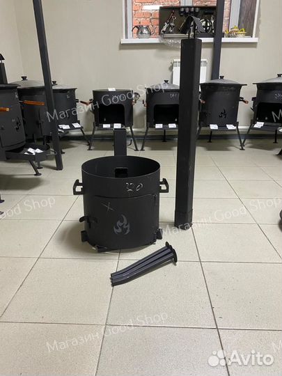 Печь под казан 6-8л с трубой