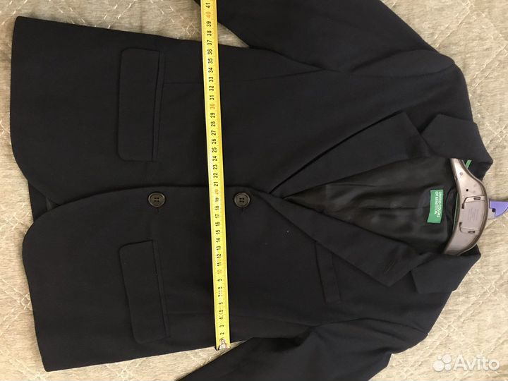 Пиджак Бинетон 134, Модная классика Школьный, поло