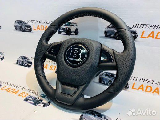 Руль brabus в коже черный глянцевый для Урбан