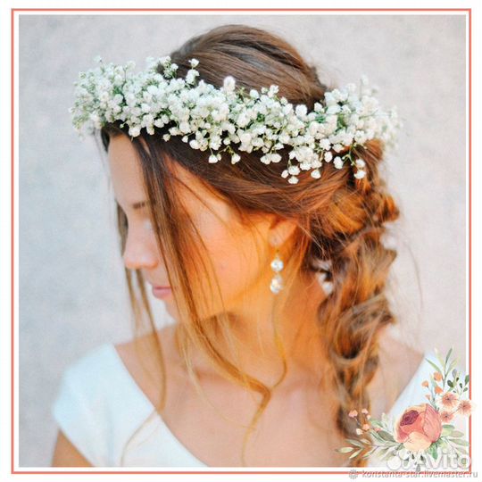Украшение для волос из цветов невесте