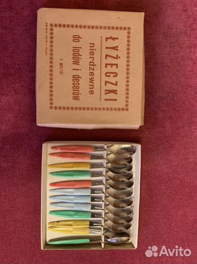 Набор винтажных десертных ложек