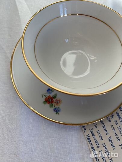 Чашка чайная пара limoges франция винтаж