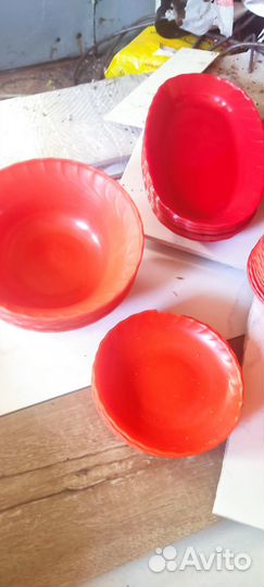 Набор пластиковой посуды, тарелки для пикника