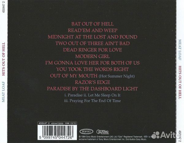 Meat Loaf - Hits Out Of Hell (CD)