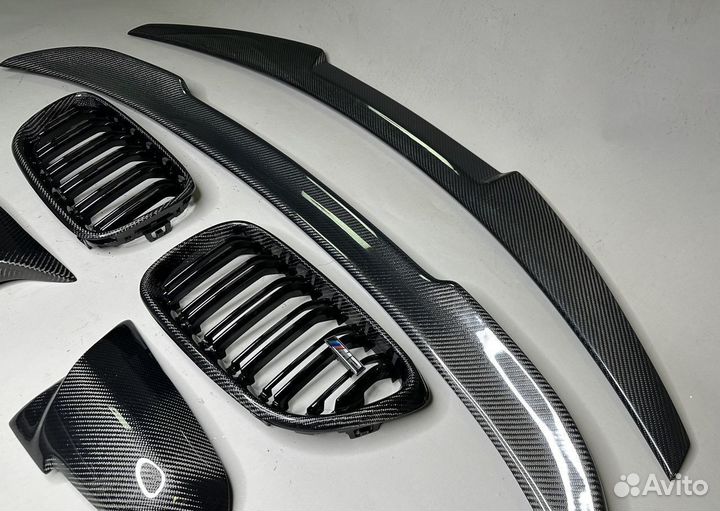 Спойлер ноздри зеркала BMW F22 F23 M2 F87 карбон