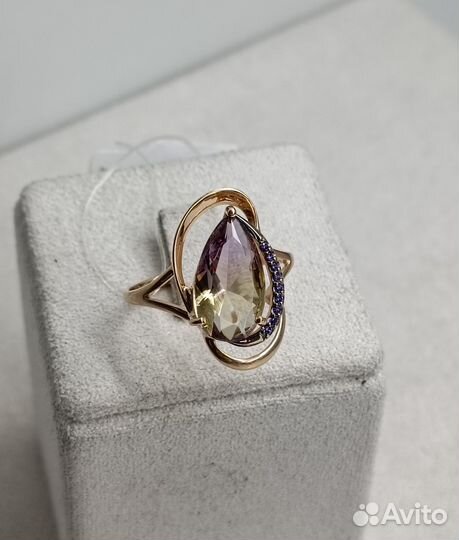 Золотое кольцо с аметрином, арт. 5