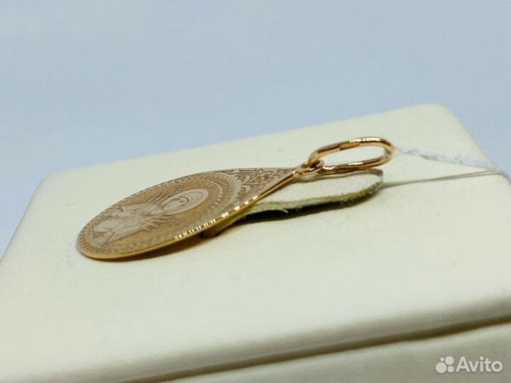 Золотая подвеска икона без камня 585* (Парк)