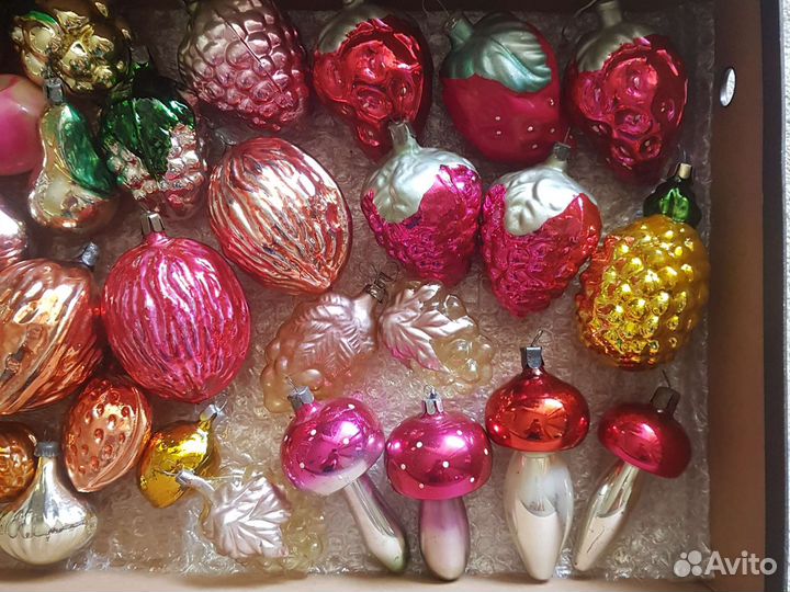 Елочные игрушки СССР овощи-фрукты