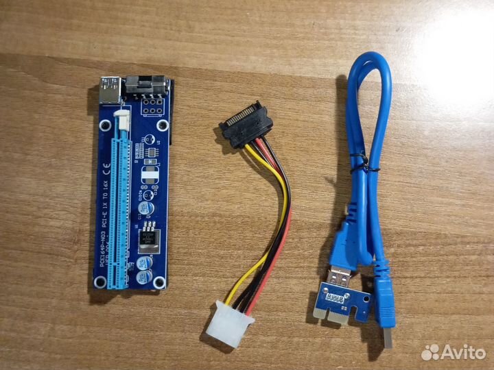 Райзер Molex pci-e 1x - 16x