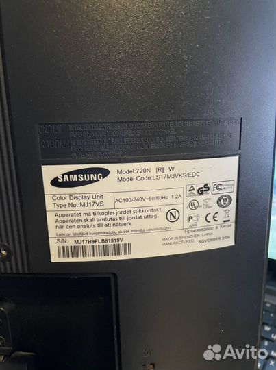 Монитор Samsung 17 mj17vs