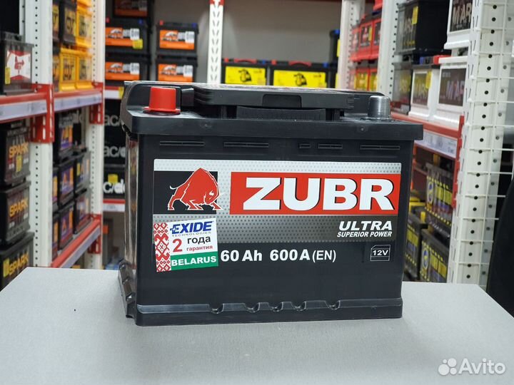 Аккумулятор Zubr 60Ah 600A прямая