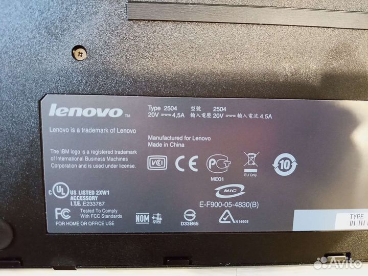 Док станция ThinkPad type 2504