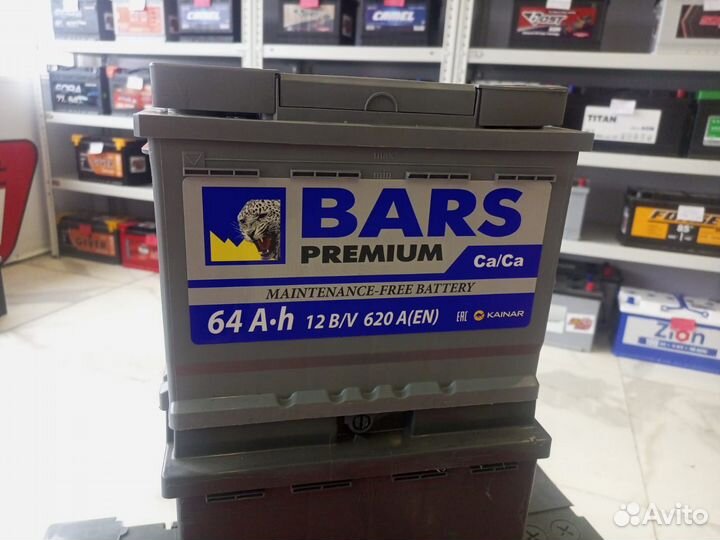 Аккумулятор bars Premium 64 (обр.пол)