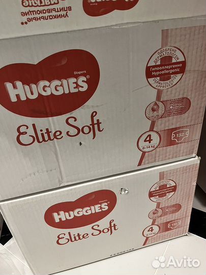 Подгузники памперсы huggies elite soft 4