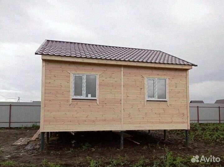 Дачный дом щитовой 6х6