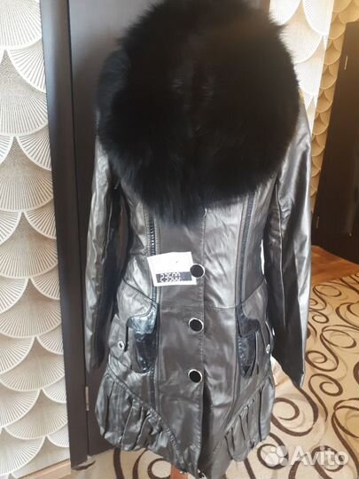 Супер Куртка- Пальто нат кожа