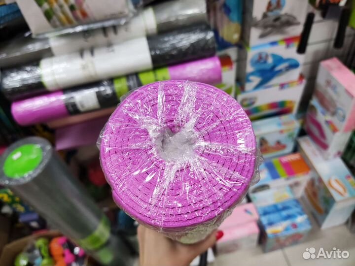 Коврик для фитнеса фиолетовый