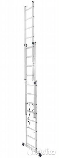 Лестница алюминиевая трехсекционная 3x8 ступеней