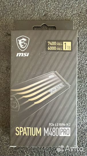 SSD диск MSI Spatium M480 Pro 1TB M.2