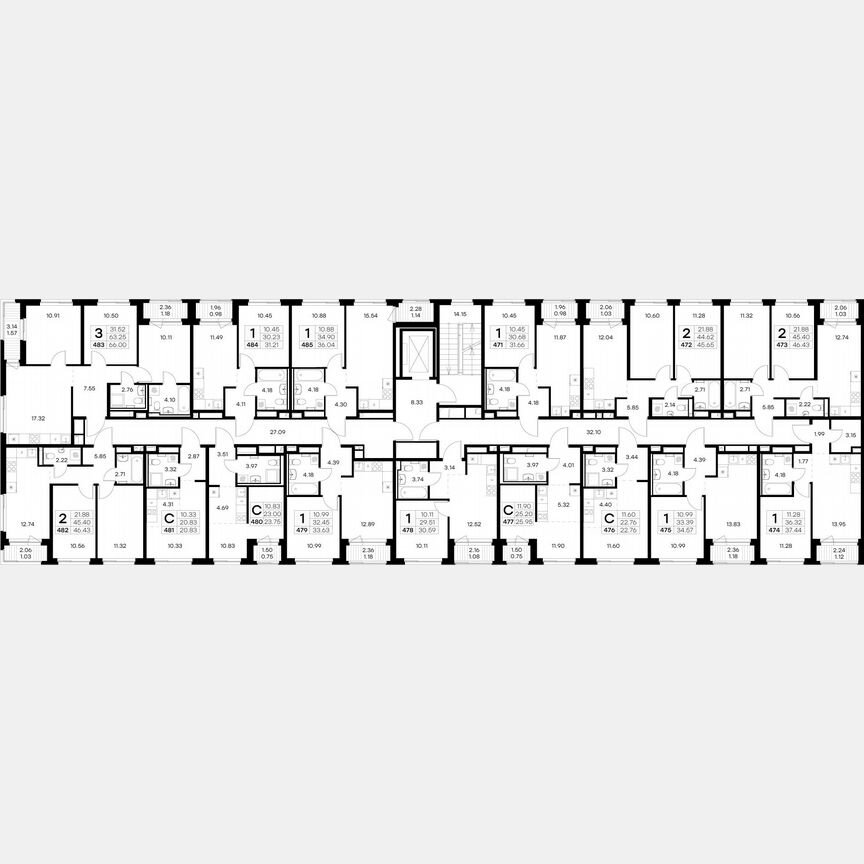 Квартира-студия, 23,8 м², 6/9 эт.