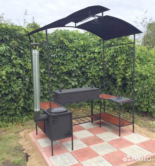 Мангал с печью